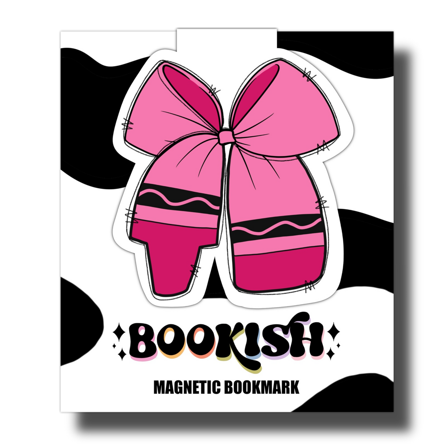 Pink Crayon | Magnetic Bookmark