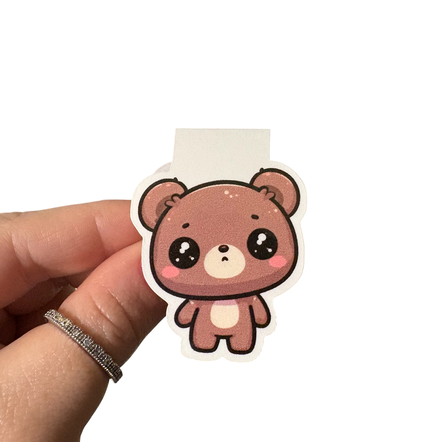 Blushing Teddy Magnetic Bookmark